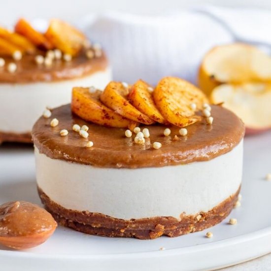 Caramel Apple Vegan Cheesecake