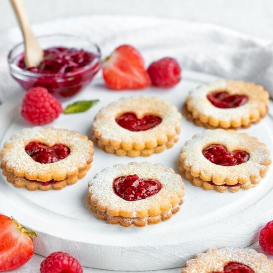 Vanilla Biscuits with Berry Coulis