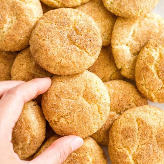 Easy Snickerdoodle Cookies (GF, DF)