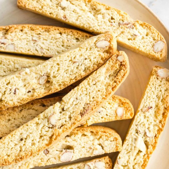 Crunchy Almond Biscotti (GF, DF)