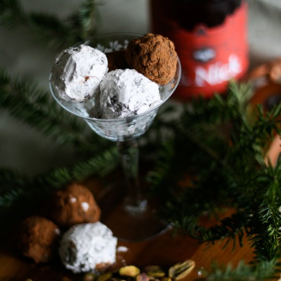 Chocolate Pistachio Whiskey Balls