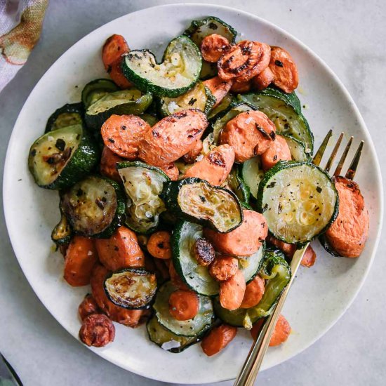 Roasted Carrots and Zucchini