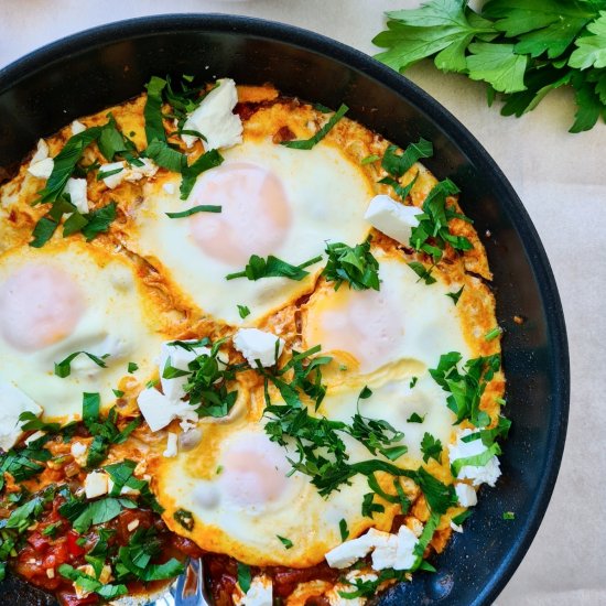 Shakshuka with feta