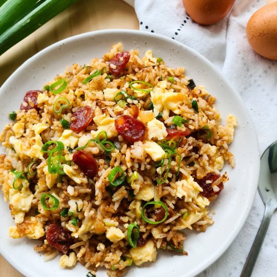 Chinese sausage fried rice