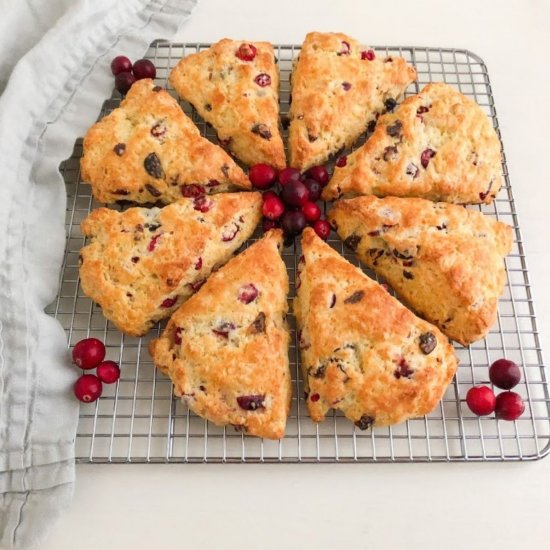 Simple Cranberry Orange Scones