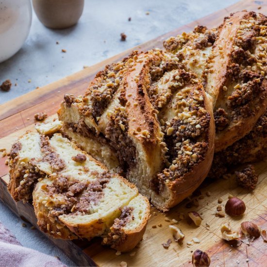 Braided Hazelnut Brioche (Nusszopf)