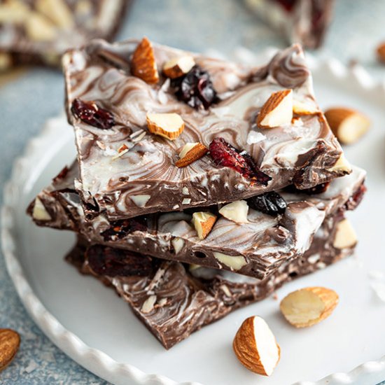 Cranberry-Almond Chocolate Bark