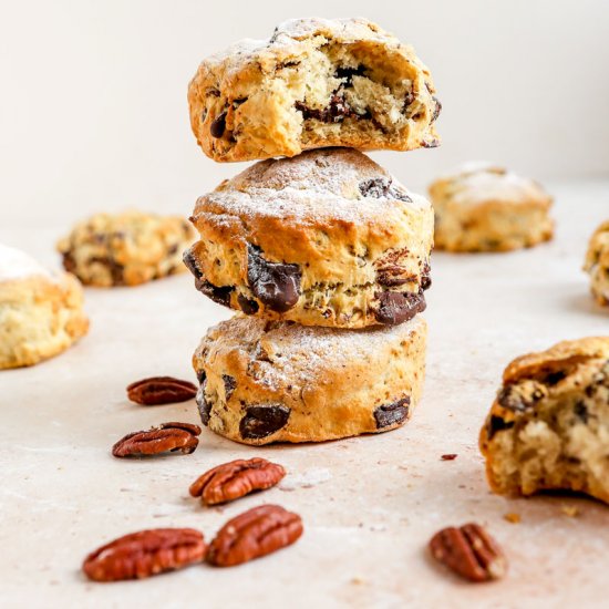 Chocolate Pecan Scones