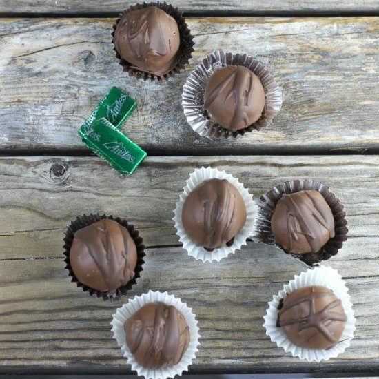 Mint Brownie Truffles