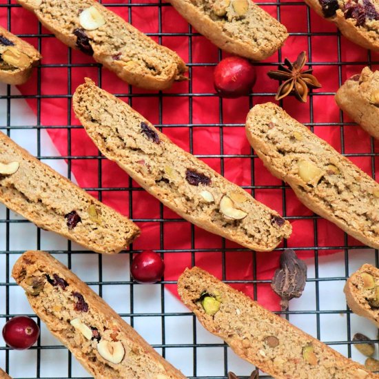 Christmas Vegan Biscotti