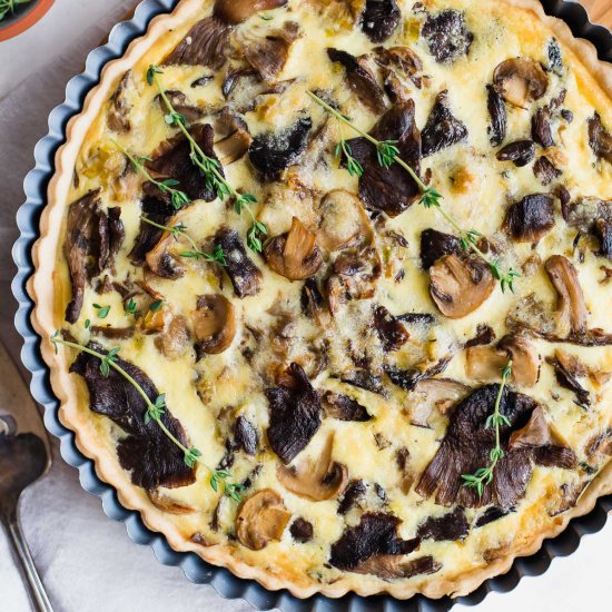 MIXED MUSHROOM AND LEEK TART