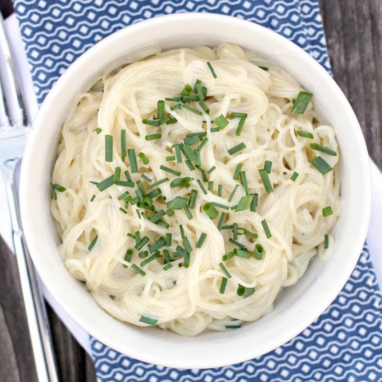 Sour Cream Pasta with Chives