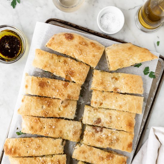 pistachio pesto stuffed focaccia