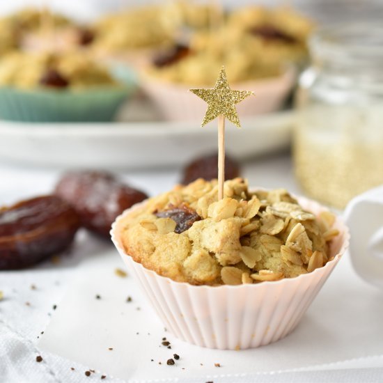 Oatmeal Chai Medjool Date Muffins