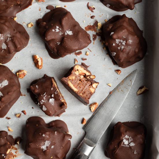 Vegan Chocolate Turtle Truffles