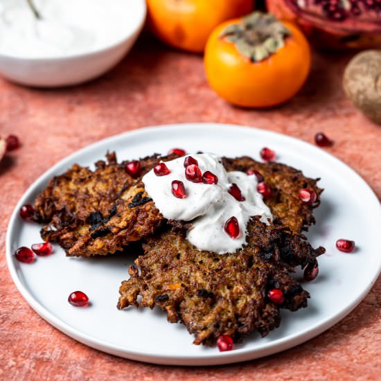 Persimmon Potato Latkes