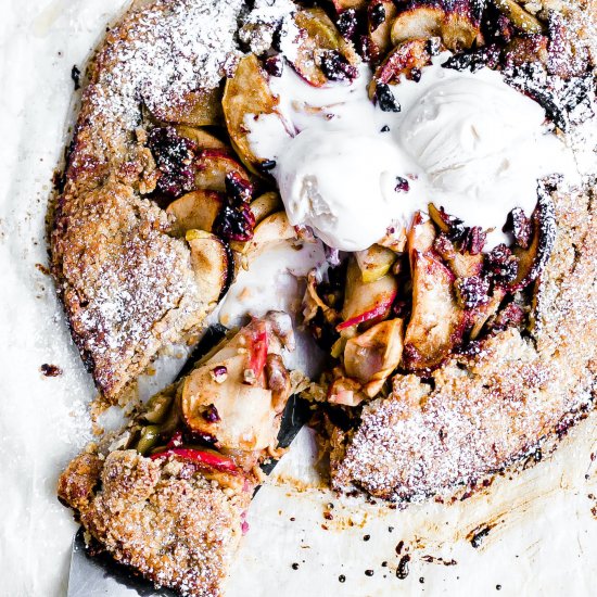 Brown Butter Apple pecan galette