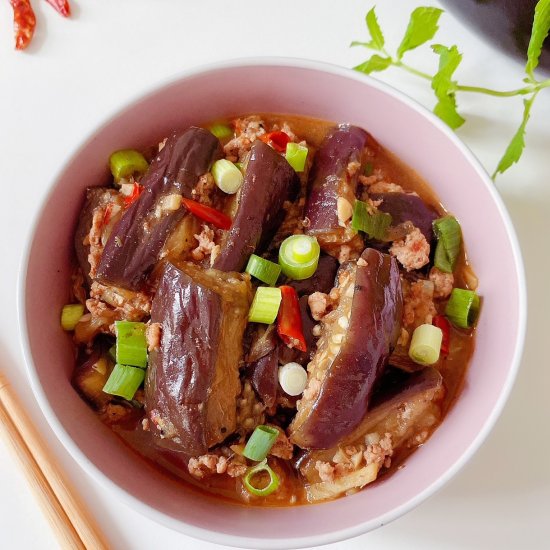 Sichuan Braised Eggplant with Pork