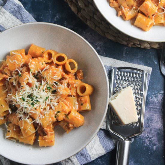 Vodka Pasta with Sausage