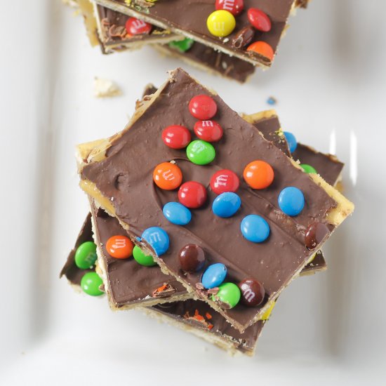 Easy To Make Saltine Toffee Bars