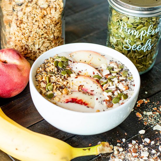 Peach Banana Smoothie Bowl