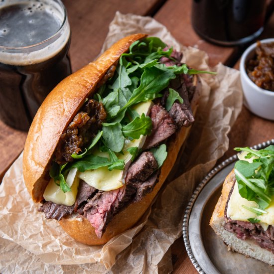 Black Pepper Flank Steak Sandwich