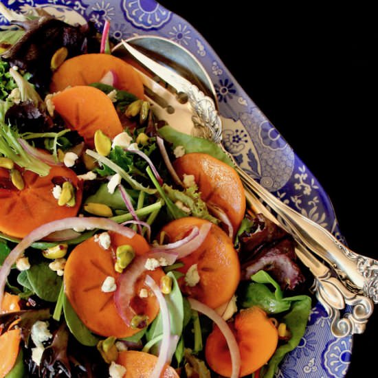 Persimmon Salad with Pistachios