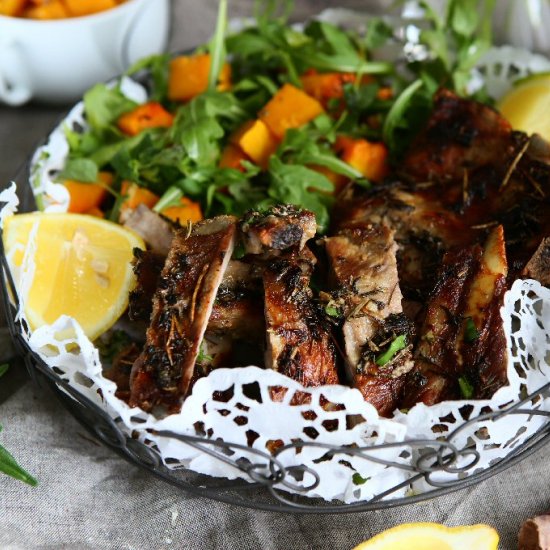 Lemon Herb Baked Pork Ribs