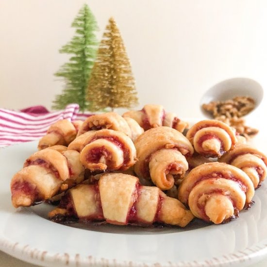 Raspberry Walnut Rugelach