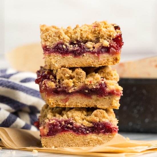 Gluten Free Cranberry Crumble Bars