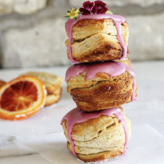 Brioche Biscuits With Blood Orange