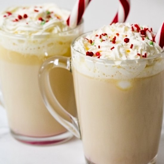 Christmas White Hot Chocolate with