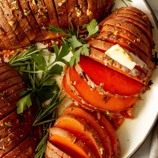 Hasselback Sweet Potato