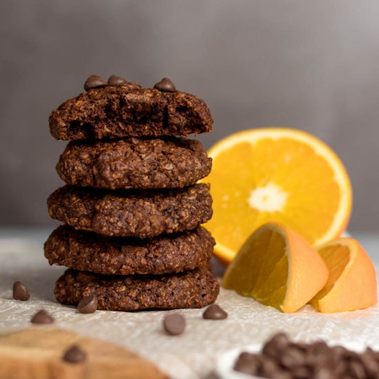 chocolate orange oat cookies