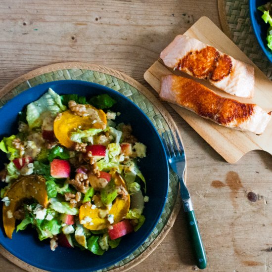 Pumpkin Walnut & Apple Winter Salad