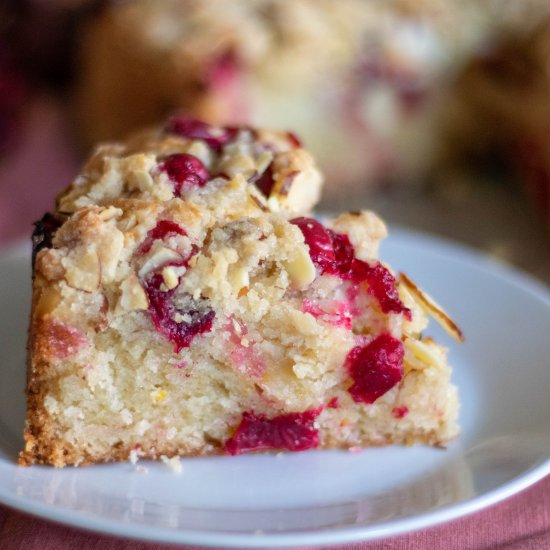 Vegan Cranberry Almond Coffee Cake