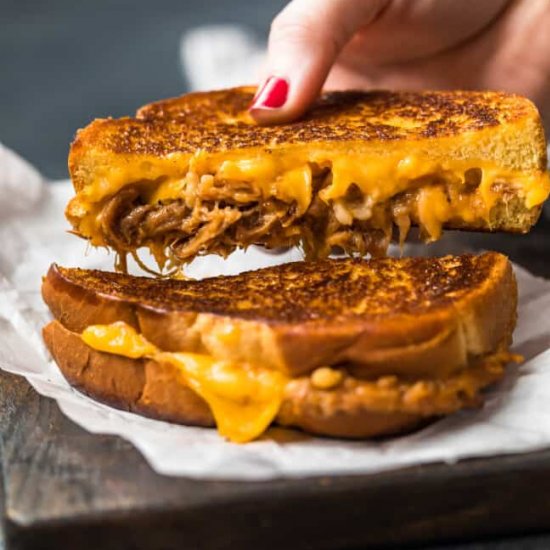 pulled pork grilled cheese!