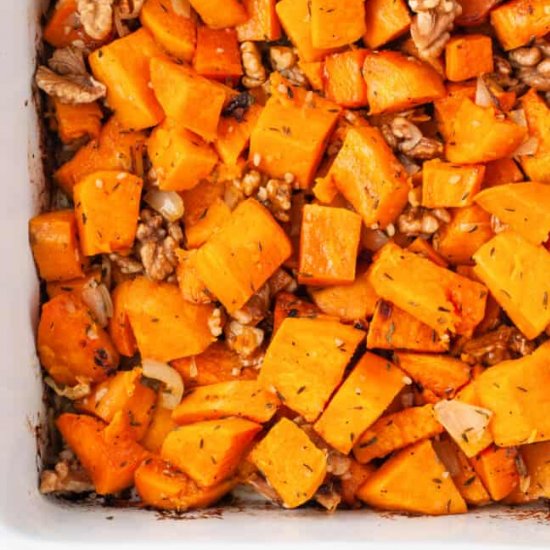 maple roasted sweet potatoes!