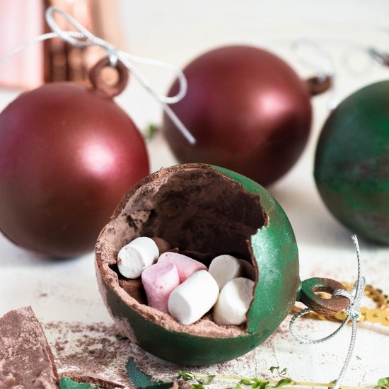 Christmas Bauble Hot Chocolate Bomb