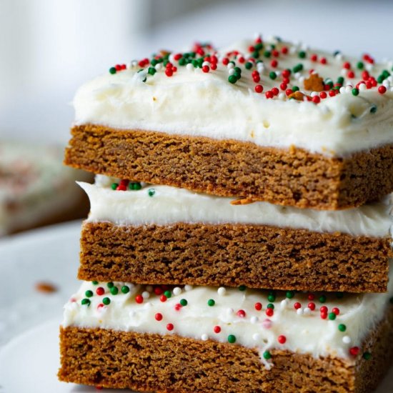 Gingerbread Bars with Cream Cheese