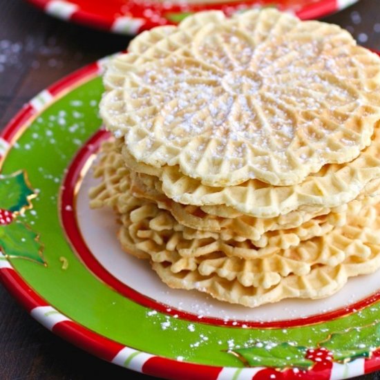 Orange-Amaretto Pizzelle Cookies