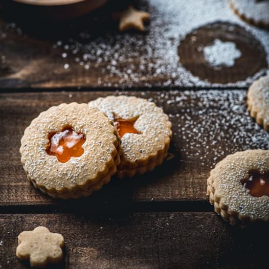 Brown Butter Cardamom Linzer Cookie