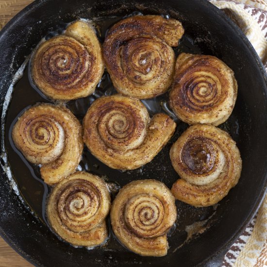 Puff pastry cinnamon rolls