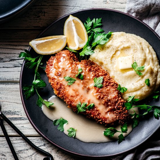 Crunchy Chicken with Beurre Blanc