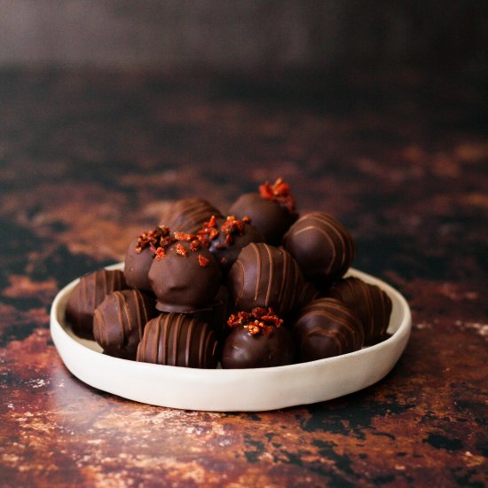 Date caramel truffles