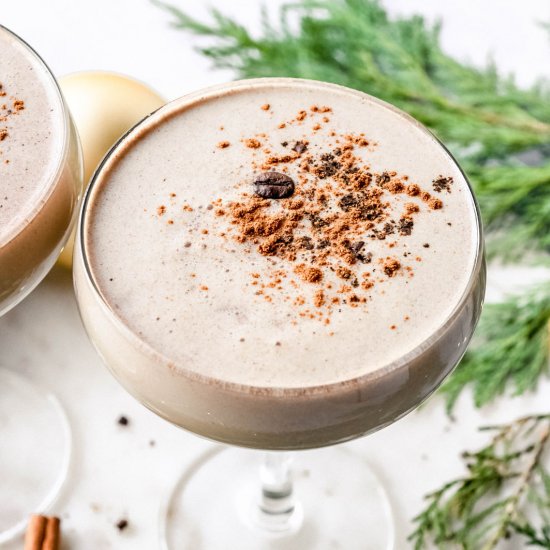 Eggnog Espresso Martini with Rum