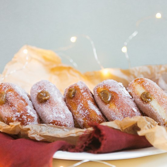 Coffee Cream Filled Brioche Donuts