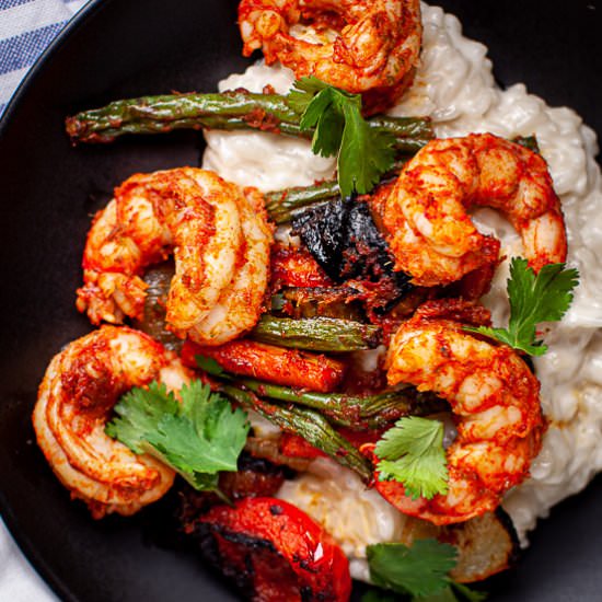 Lemongrass Risotto w/Curried Shrimp