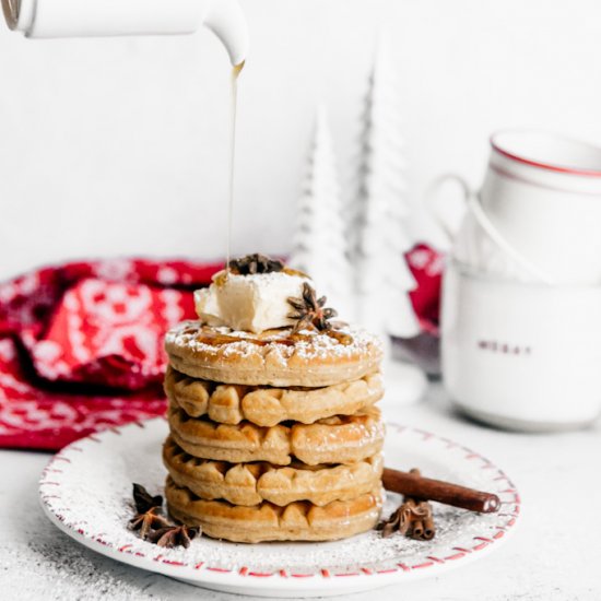 Spiced Gingerbread Waffles