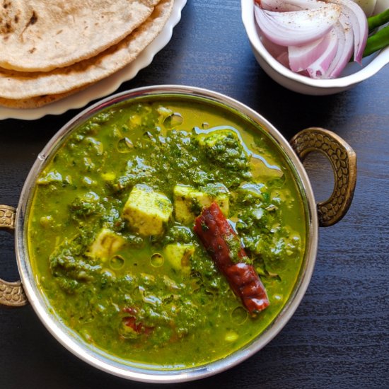 Easy palak paneer